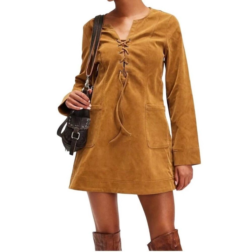 Free People Bradely Faux Suede Dress